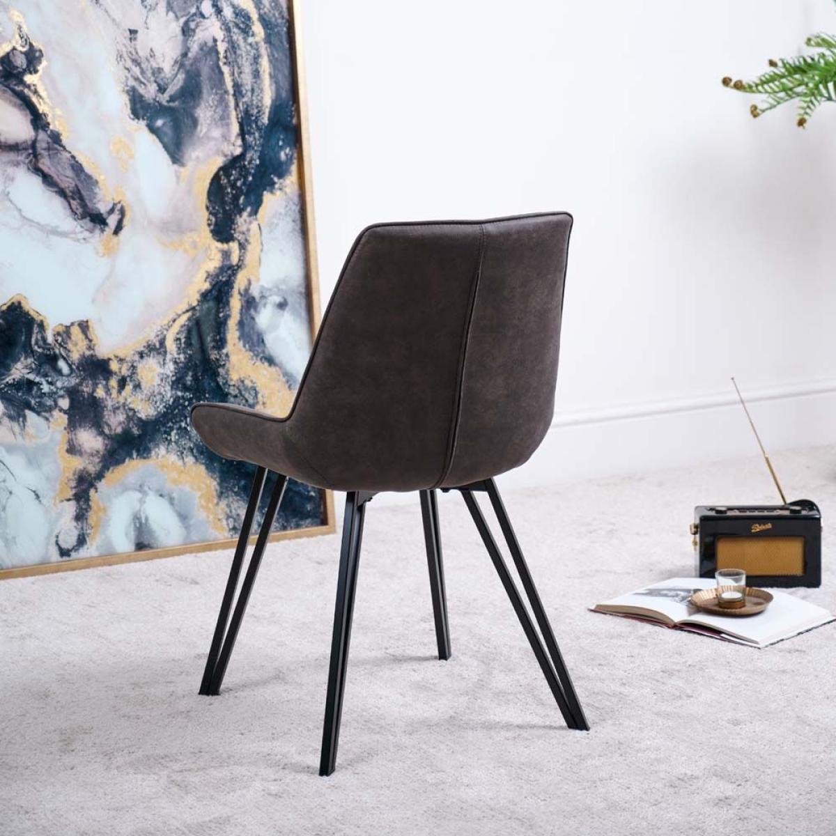 Finnick Chair Dark Grey Set of 2 – image 2