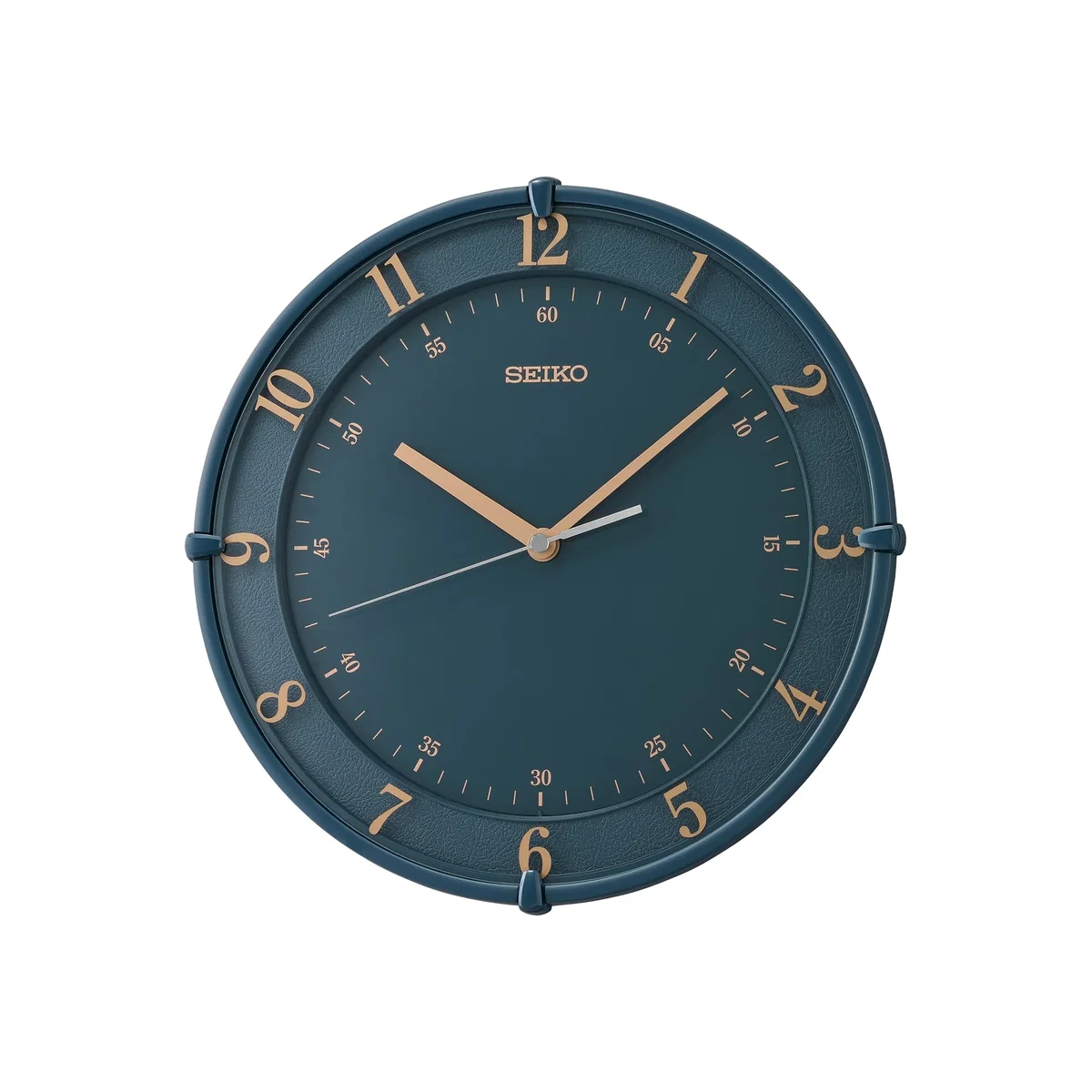 Navy Blue Sweeping Hands Wall Clock