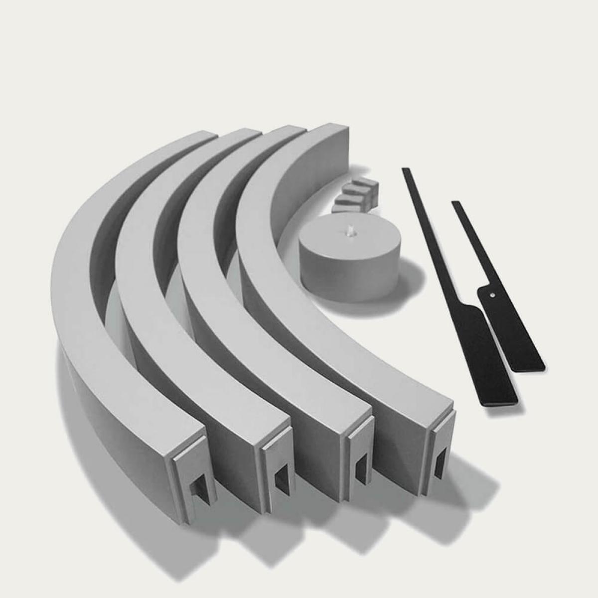 Silver/Black Glamour Wall Clock – image 5