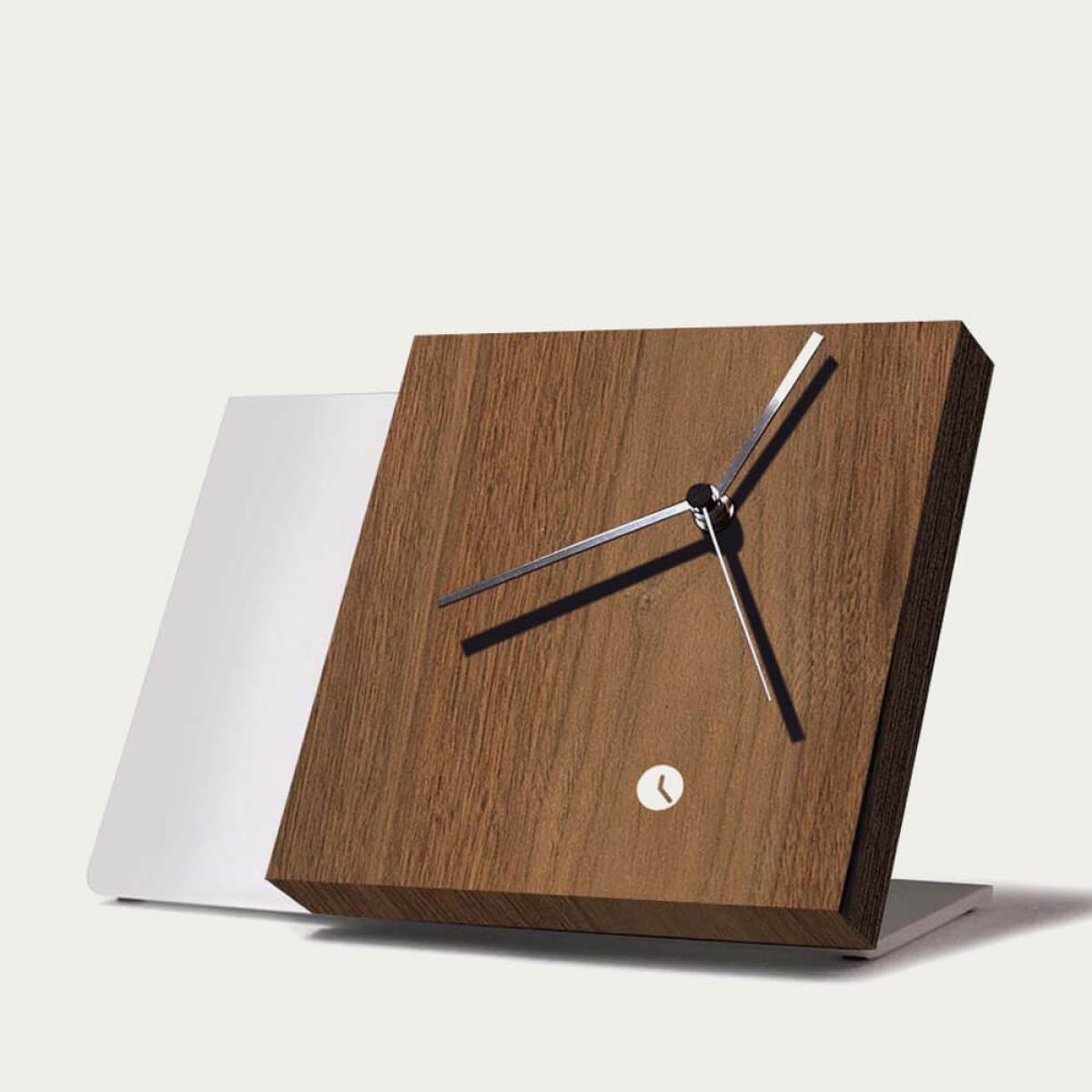 Walnut Wood Finished Tact Table Clock