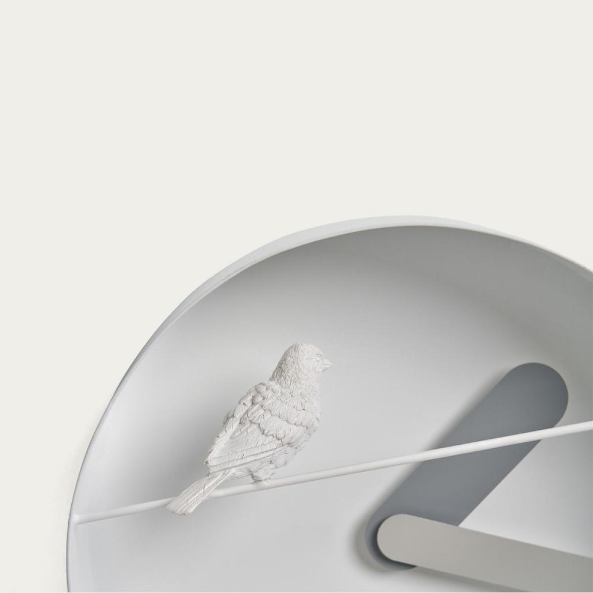 Grey Sparrow Round Clock – image 3
