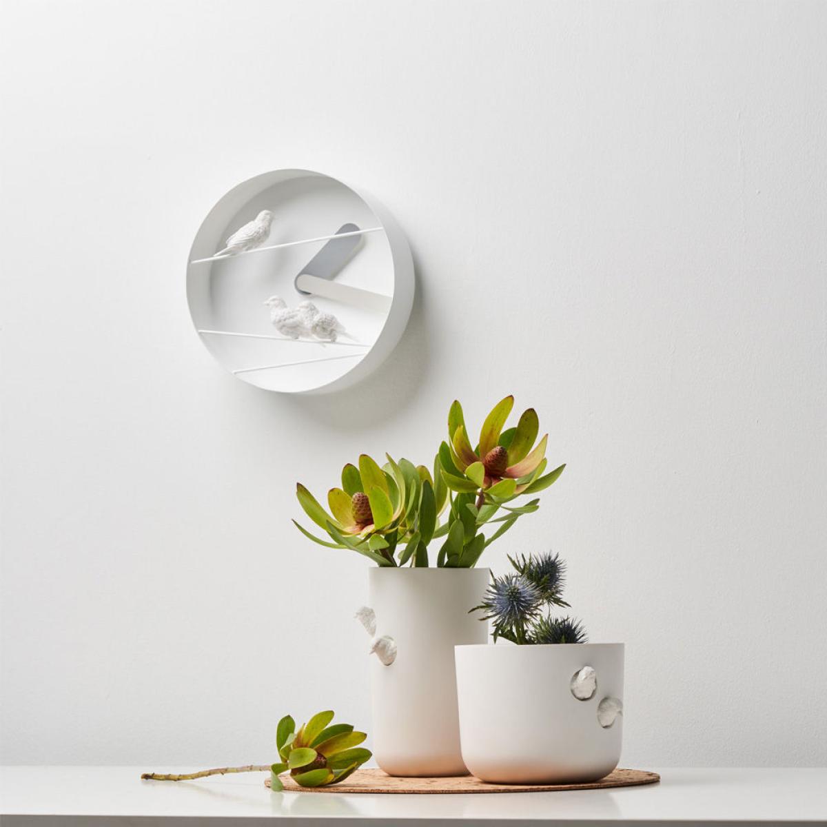 Grey Sparrow Round Clock – image 5