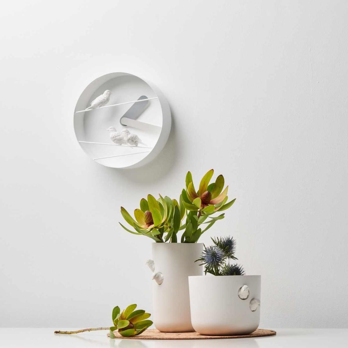 Grey Sparrow Round Clock – image 6
