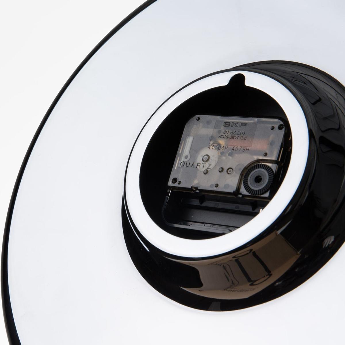 Chrome/Black Thin Wall Clock – image 7