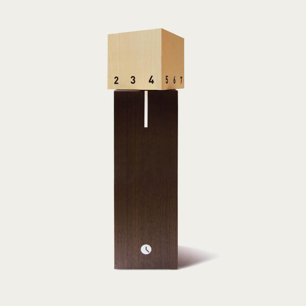 Wenge Wood Finished Twist Q Table Clock – image 2