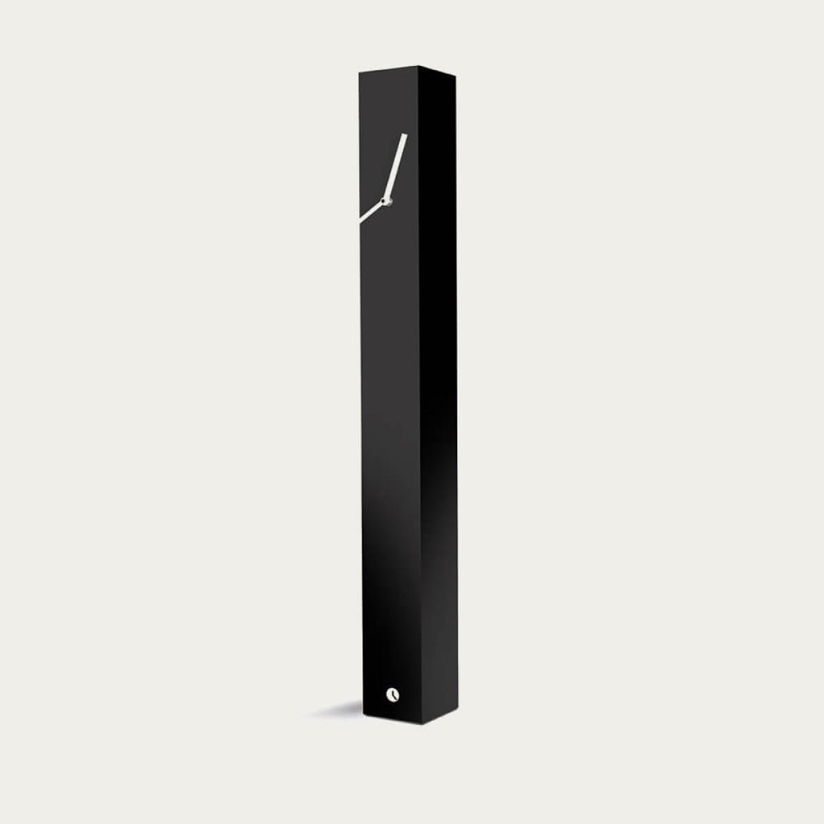 Black Lacquered Finished Totem Table Clock