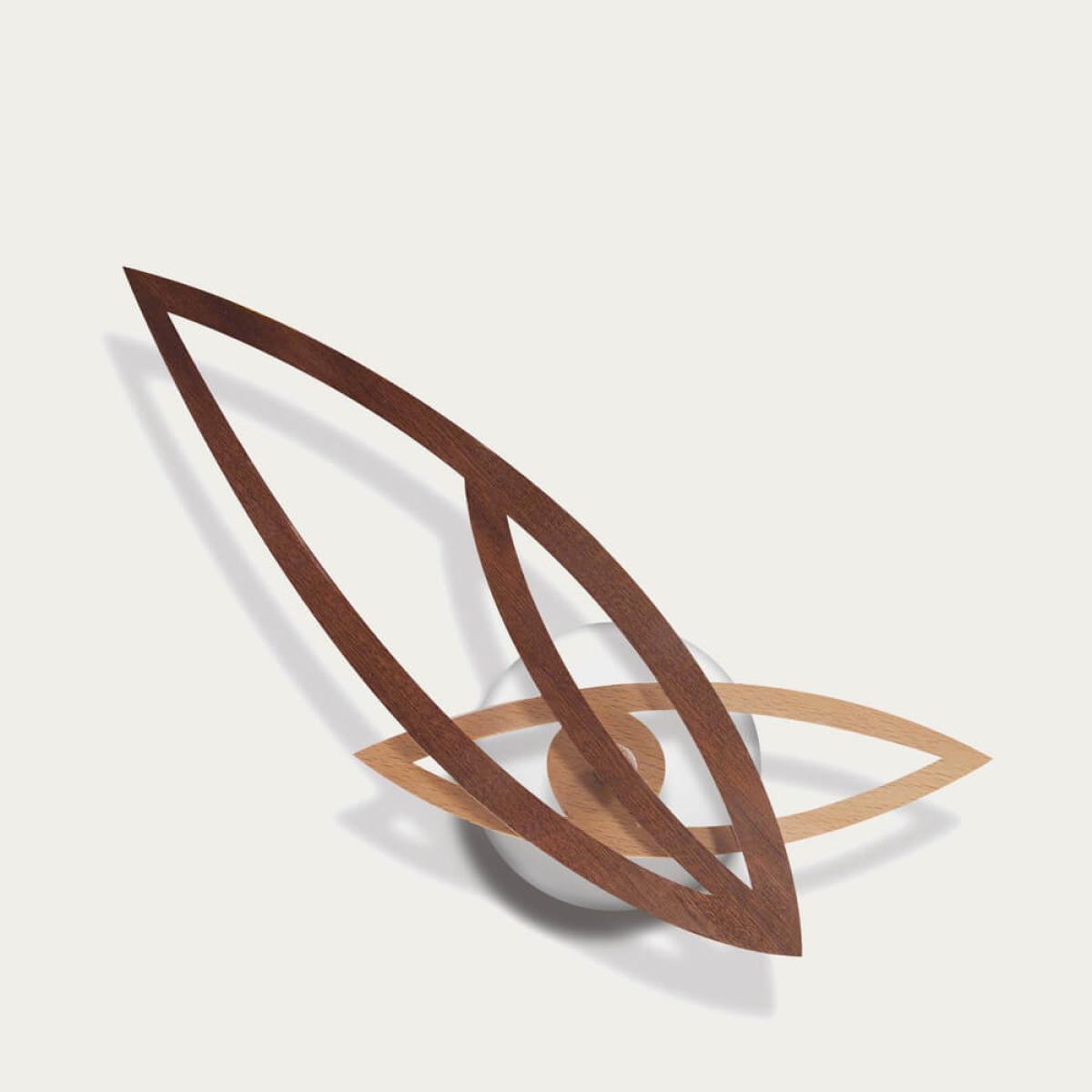 Beech Wood Finished Papillon Fly Wall Clock – image 1