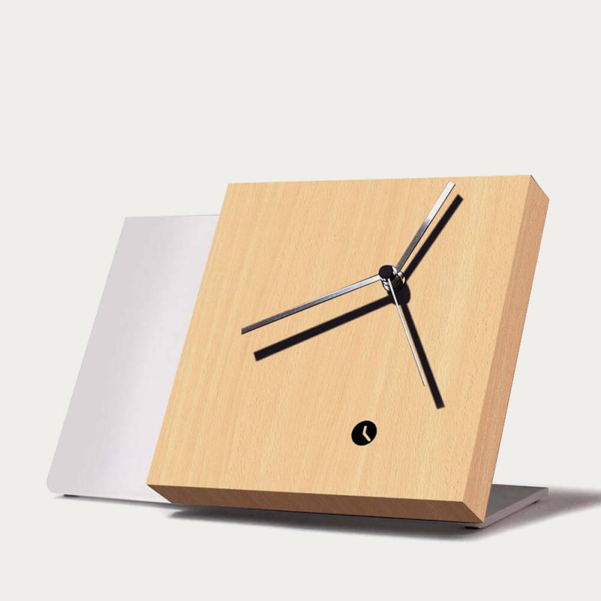 Beech Wood Finished Tact Table Clock