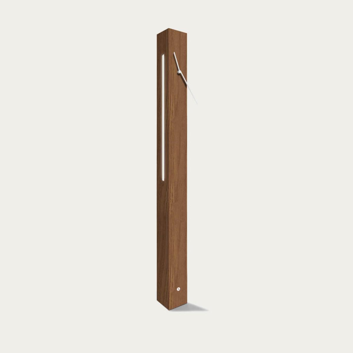 Oak Wood Finished Totem Light Table Clock – image 2