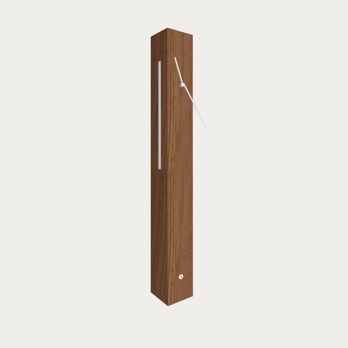 Oak Wood Finished Totem Light Table Clock – image 1