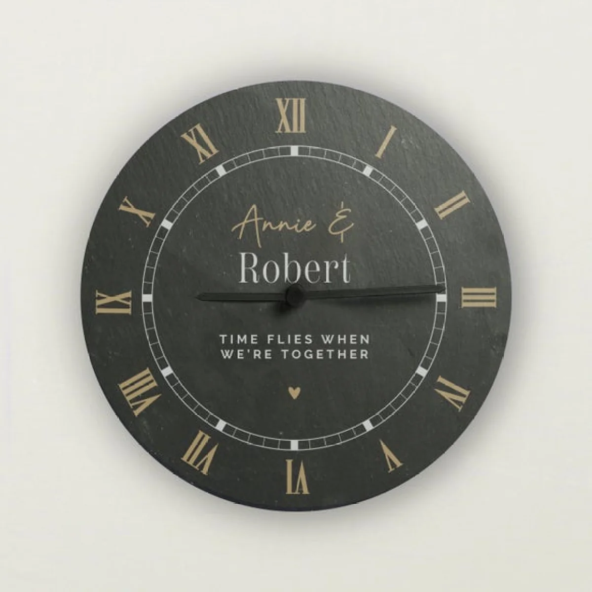 Personalised Couples Slate Wall Clock – image 4