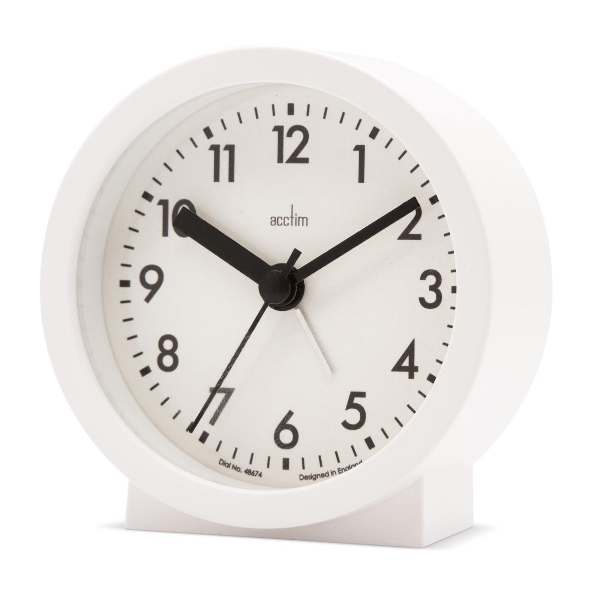 Acctim Gaby Small Alarm Clock White – image 3