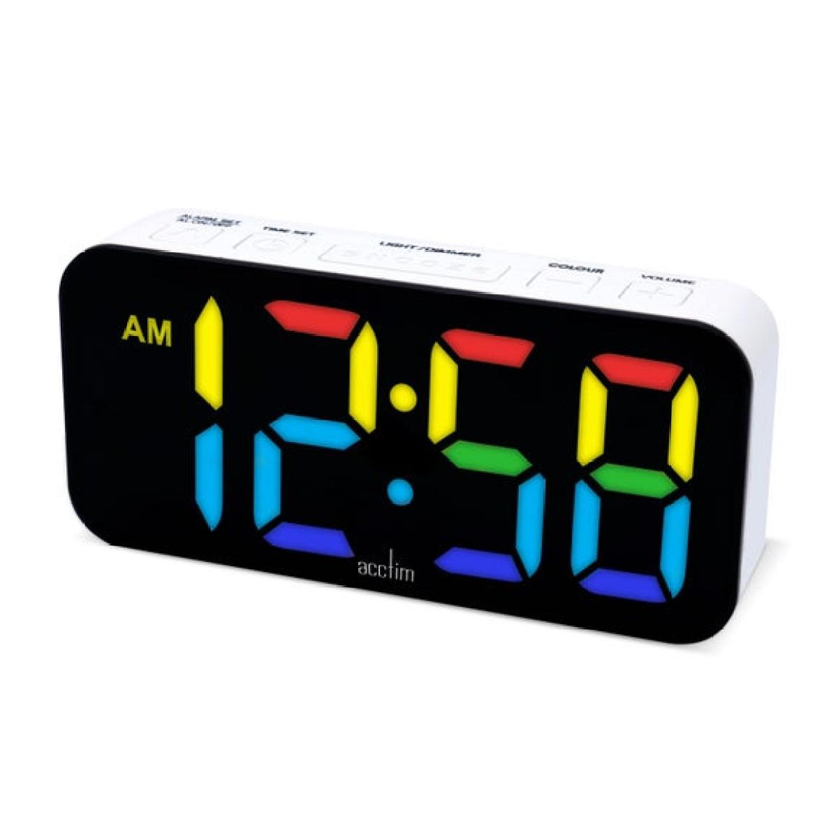 Acctim Jaxon Multicoloured LED Alarm Clock – image 2