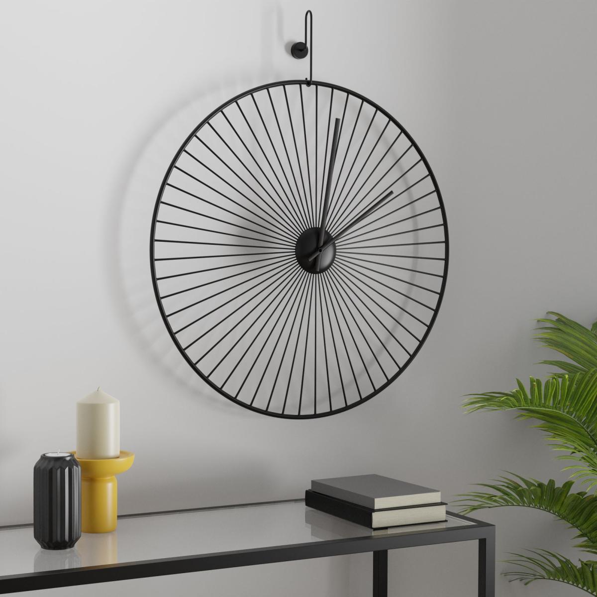 Black Jaula Spindle Clock 60cm Black