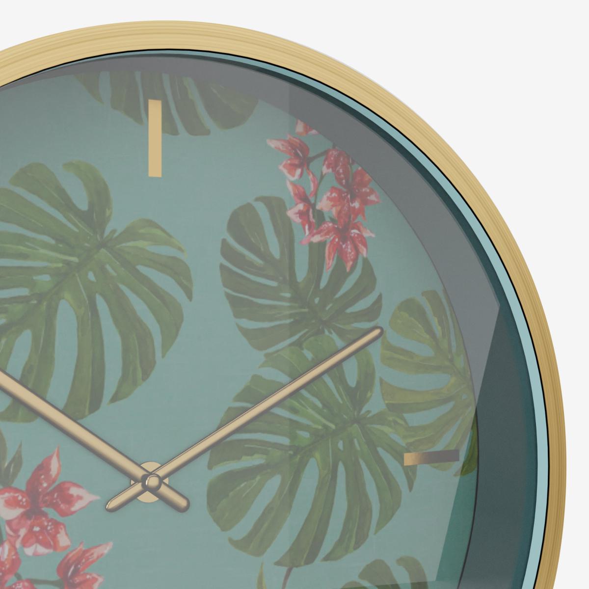 Equatorial Leaf 30cm Wall Clock MultiColoured – image 3