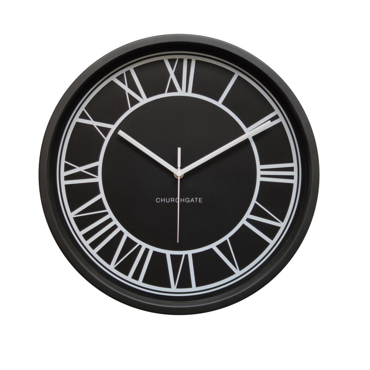 Contemporary Black Clock 39cm Black – image 2