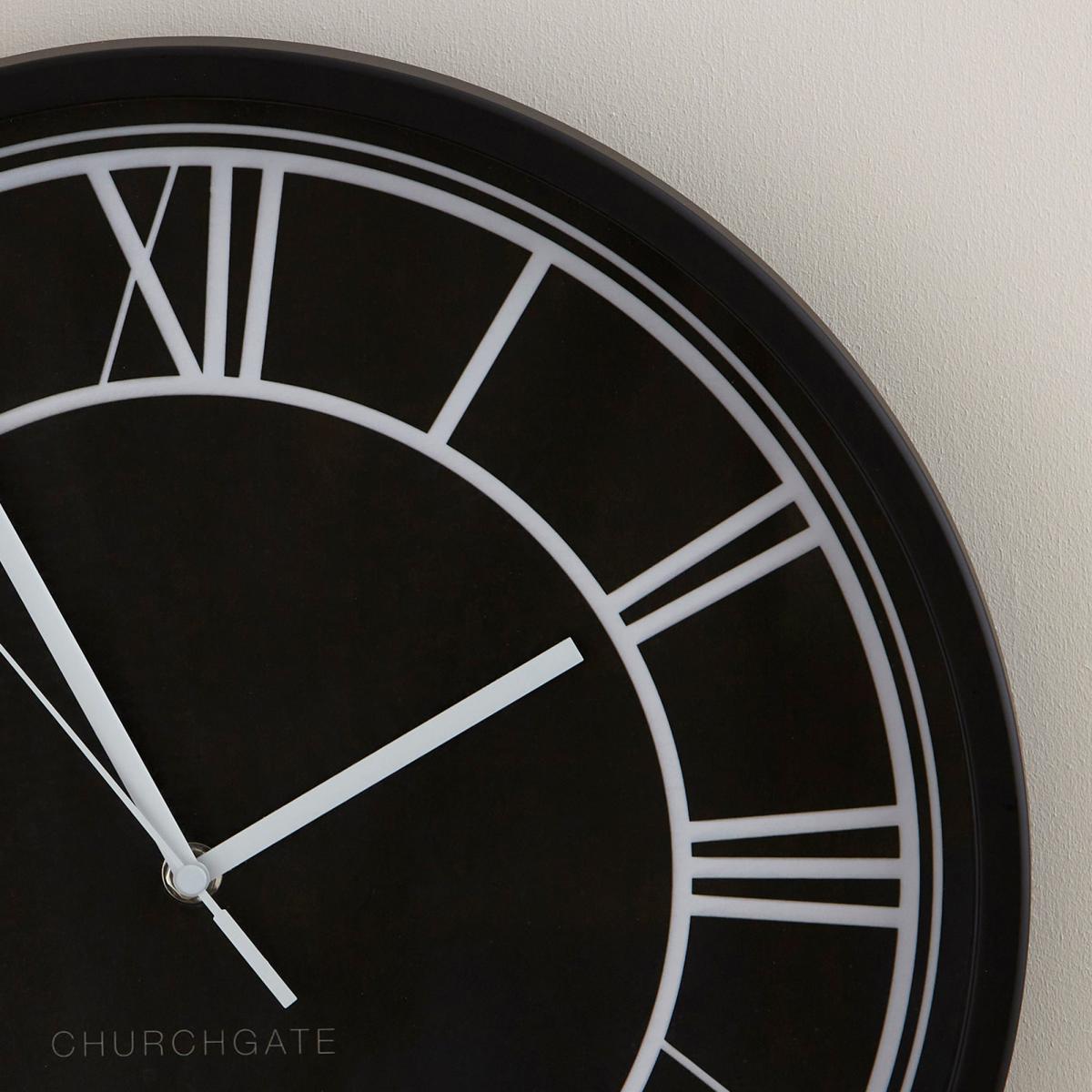 Contemporary Black Clock 39cm Black – image 3