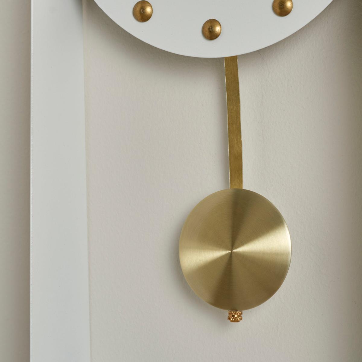 Metal Pendulum Clock White – image 3