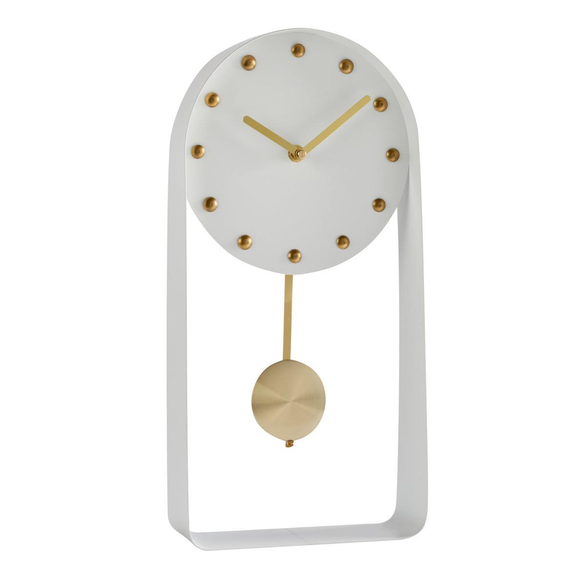 Metal Pendulum Clock White – image 4