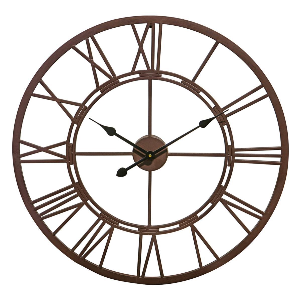 Victoria Outdoor Clock Dark Brown – image 2