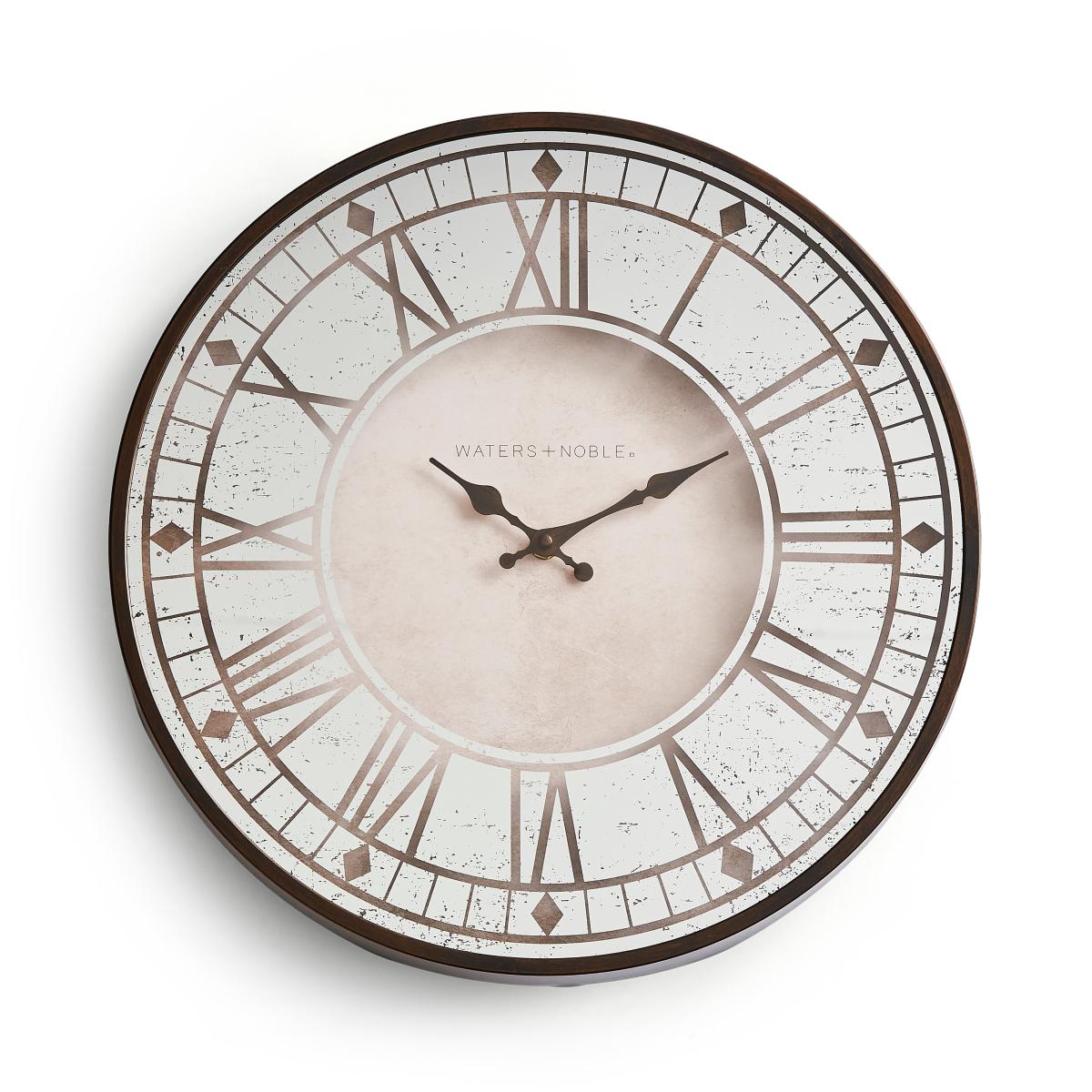 Bates Mirrored Face Wall Clock Natural – image 3