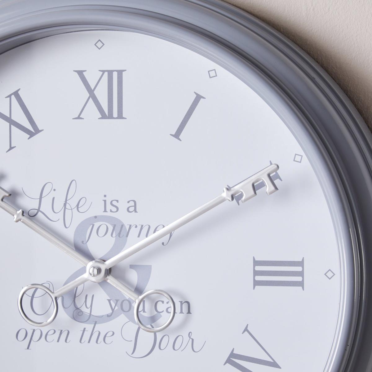Key 40cm Wall Clock Grey Grey – image 2