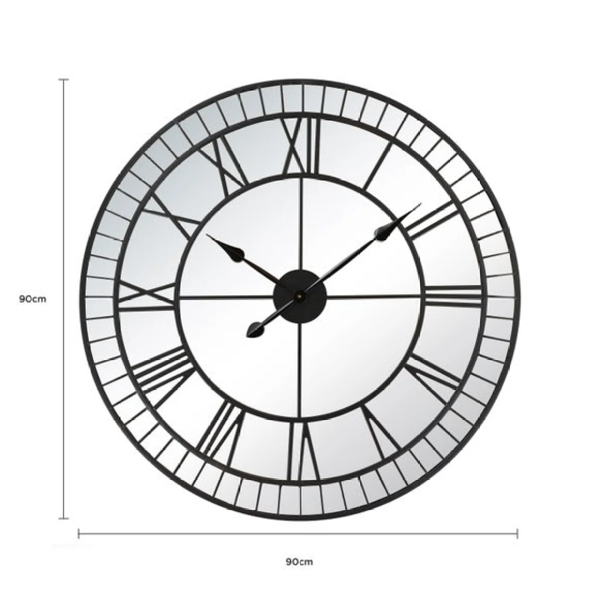 Charles Bentley Windermere Indoor Outdoor Mirrored Skeleton Wall Clock – image 10