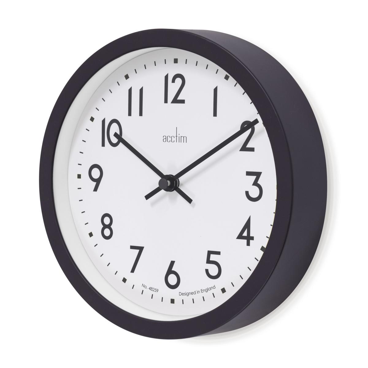 Acctim Elstow Retro Kitchen Quartz Wall Clock Soot – image 3
