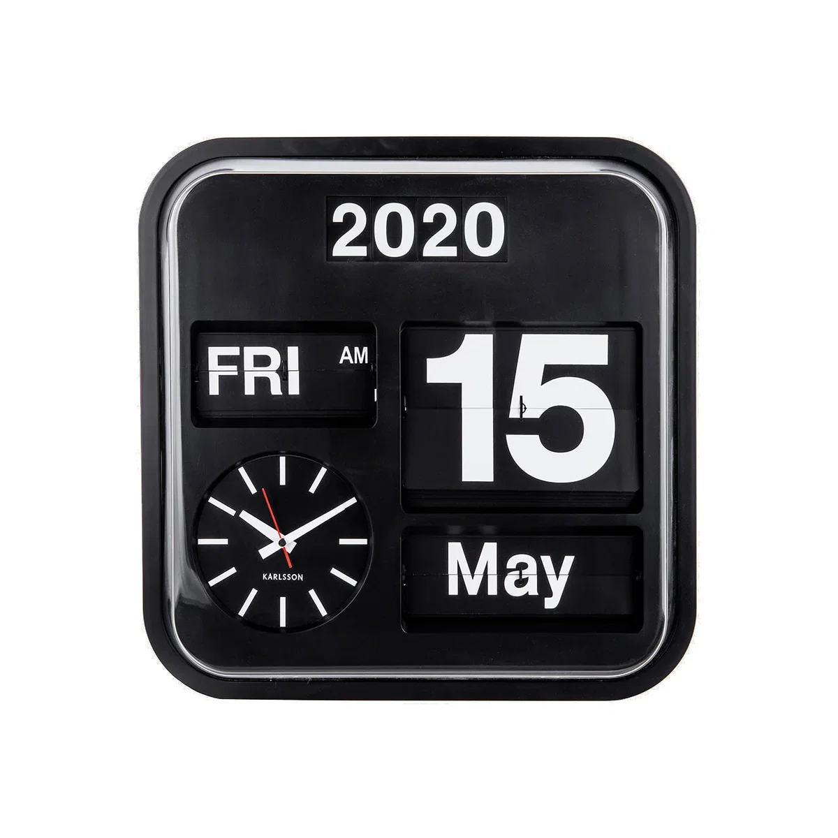 Heal's Karlsson Big Flip Wall Clock Black – image 1