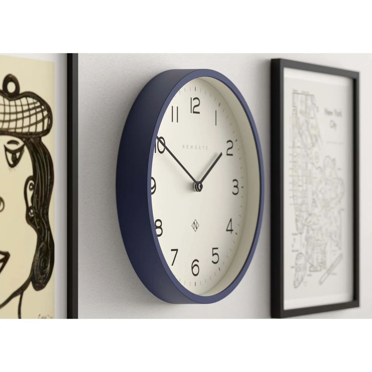 Newgate Echo Number Four Wall Clock Midnight Blue – image 2