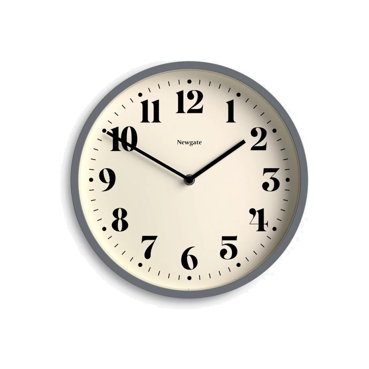 Newgate Clocks Number Four Analogue Wall Clock, 30cm, Grey – image 1