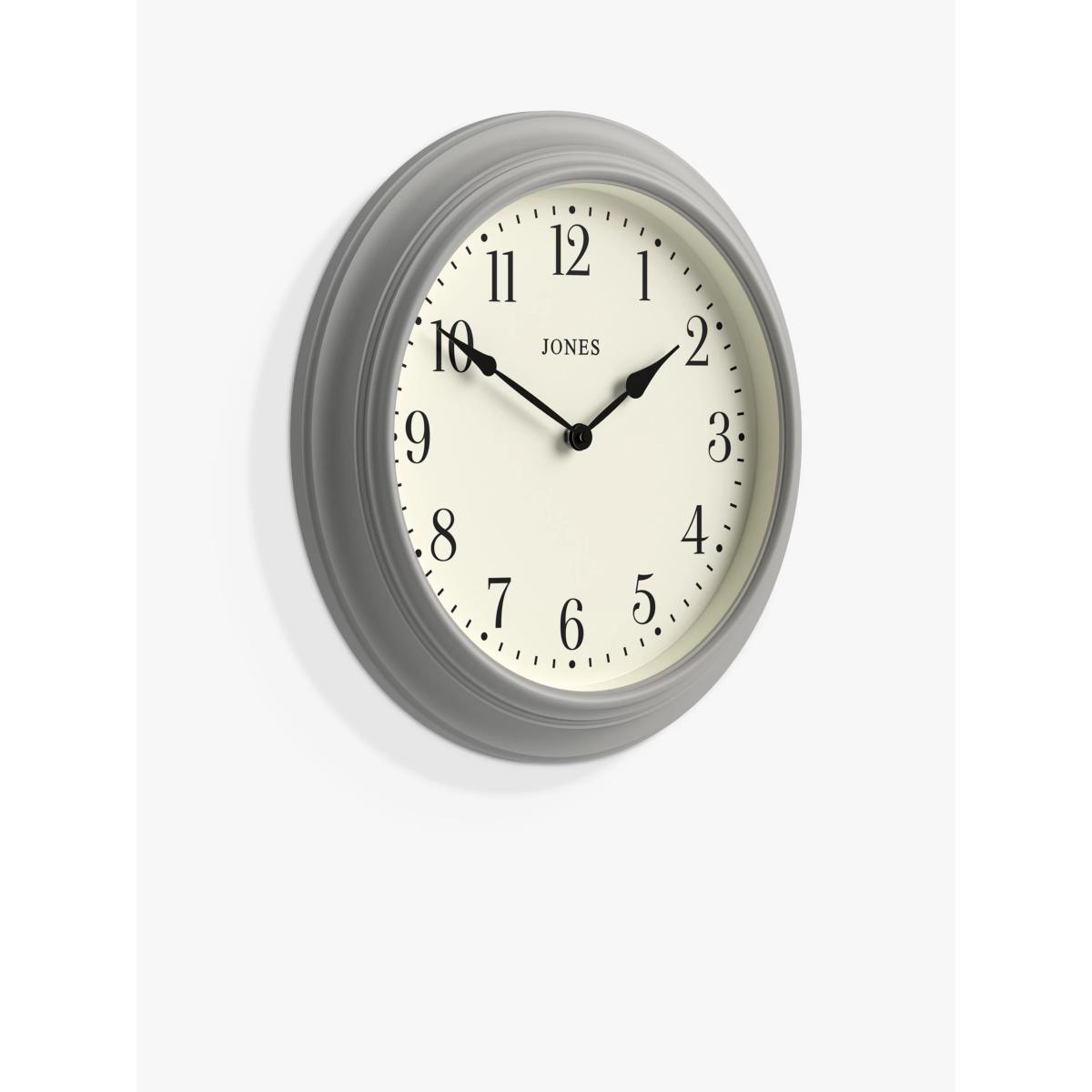Jones Clocks Supper Club Quartz Analogue Wall Clock, 40.5cm, Cloud Grey – image 2