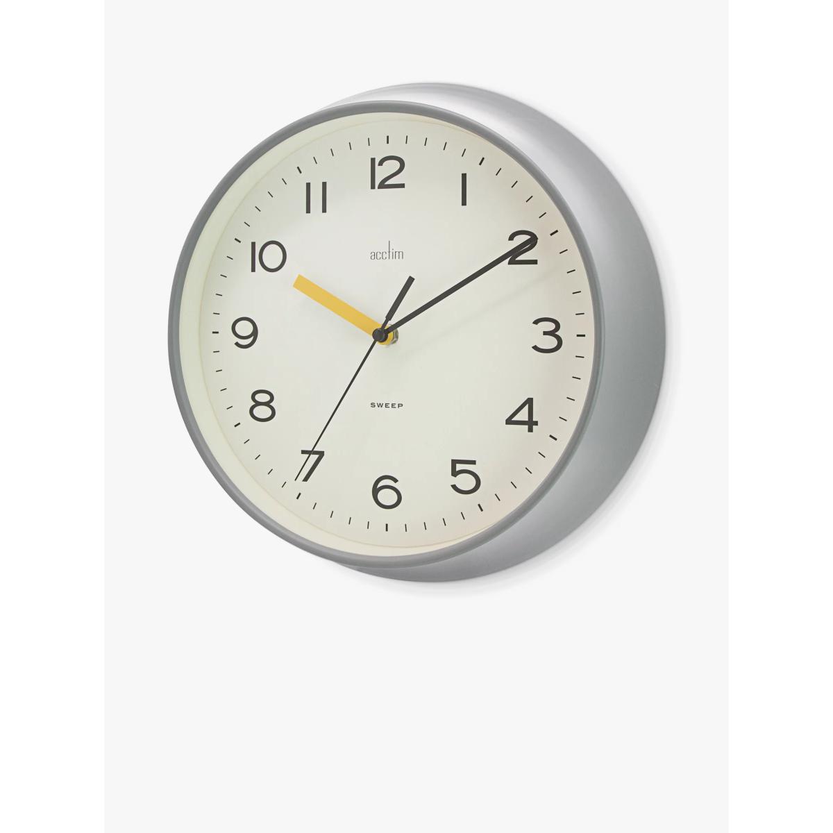 Acctim Rhea Retro Analogue Wall Clock, 29.5cm, Pigeon Grey – image 2