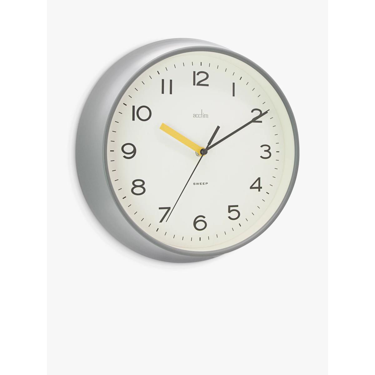 Acctim Rhea Retro Analogue Wall Clock, 29.5cm, Pigeon Grey – image 3