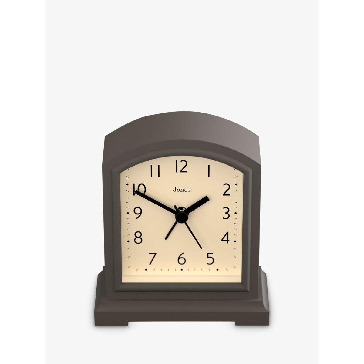 Jones Clocks Overnight Analogue Alarm Clock, Blizzard Grey – image 2