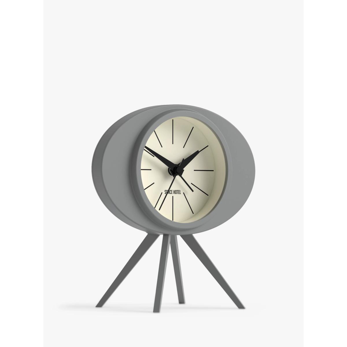 Space Hotel Landing Craft Silent Sweep Alarm Clock, Grey – image 2