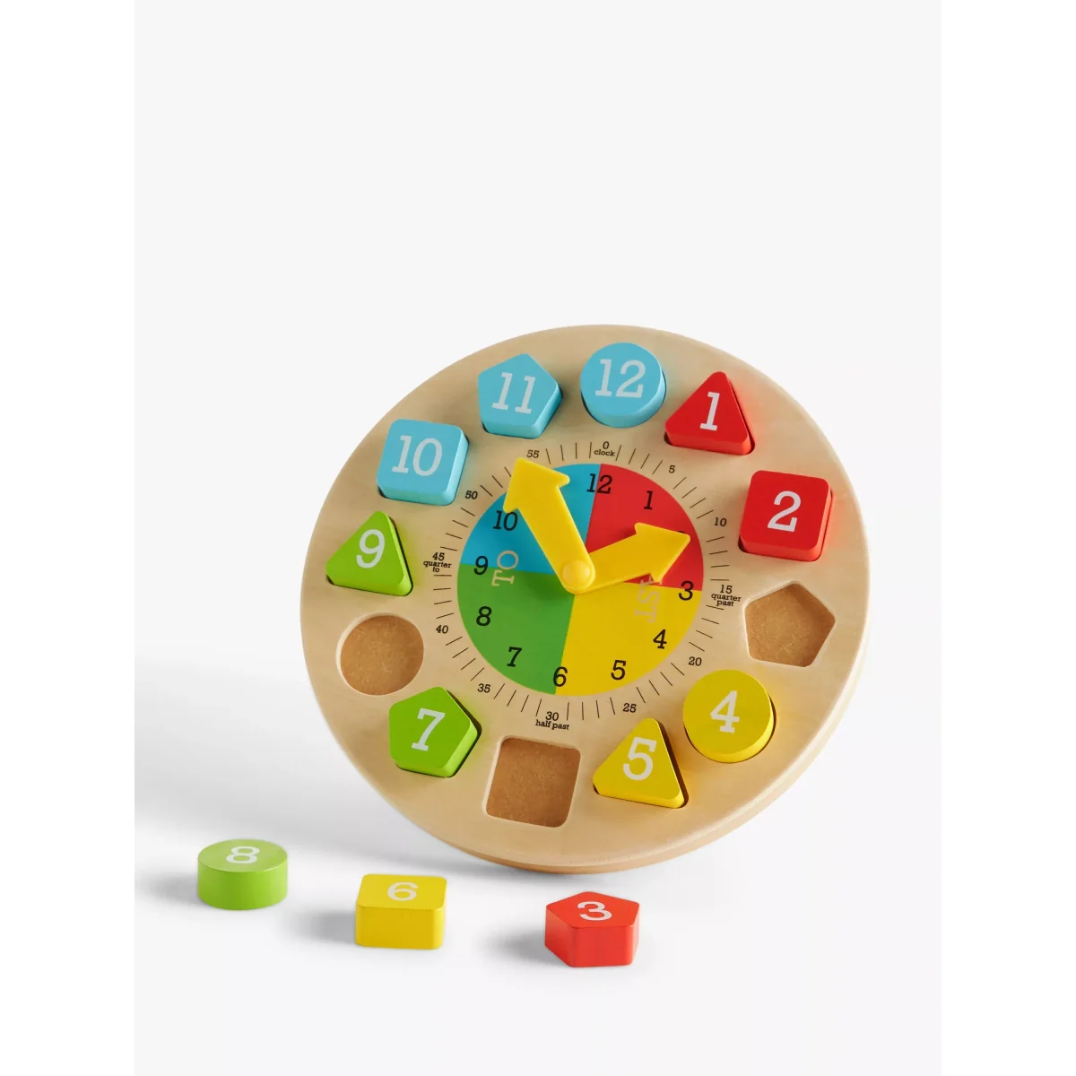 John Lewis & Partners Wooden Teaching Clock – image 2