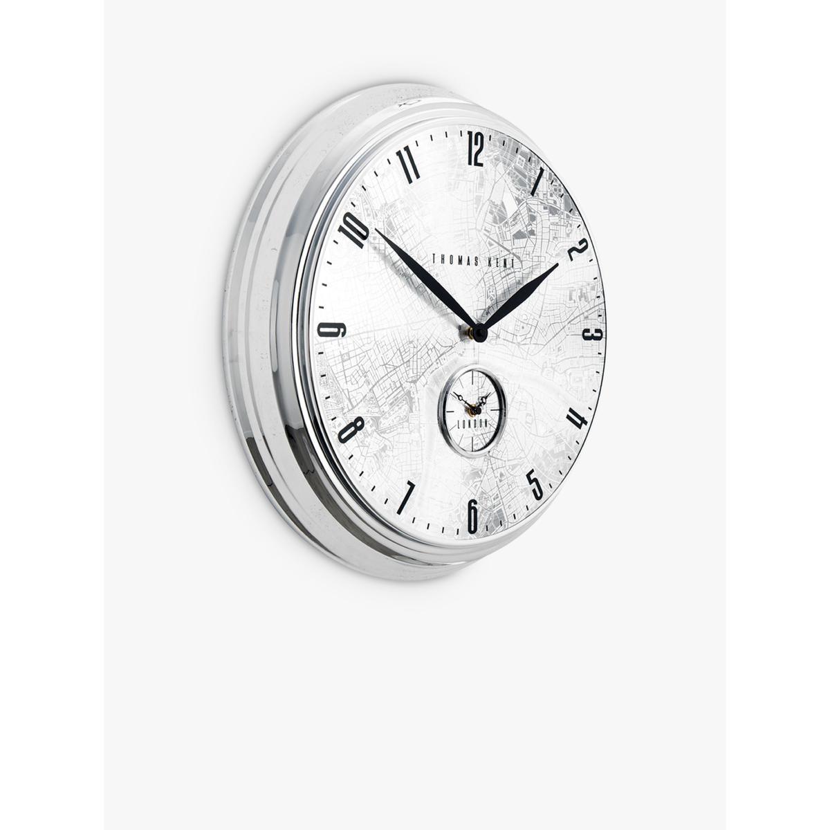 Thomas Kent Londoner Greenwich Timekeeper Analogue Wall Clock, Chrome – image 2