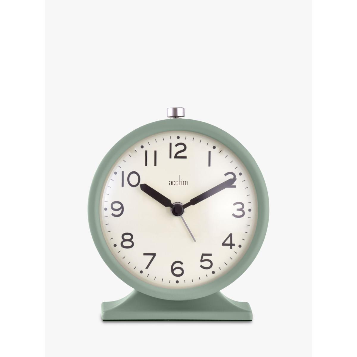 Acctim Round Analogue Alarm Clock, 10cm, Clover – image 2