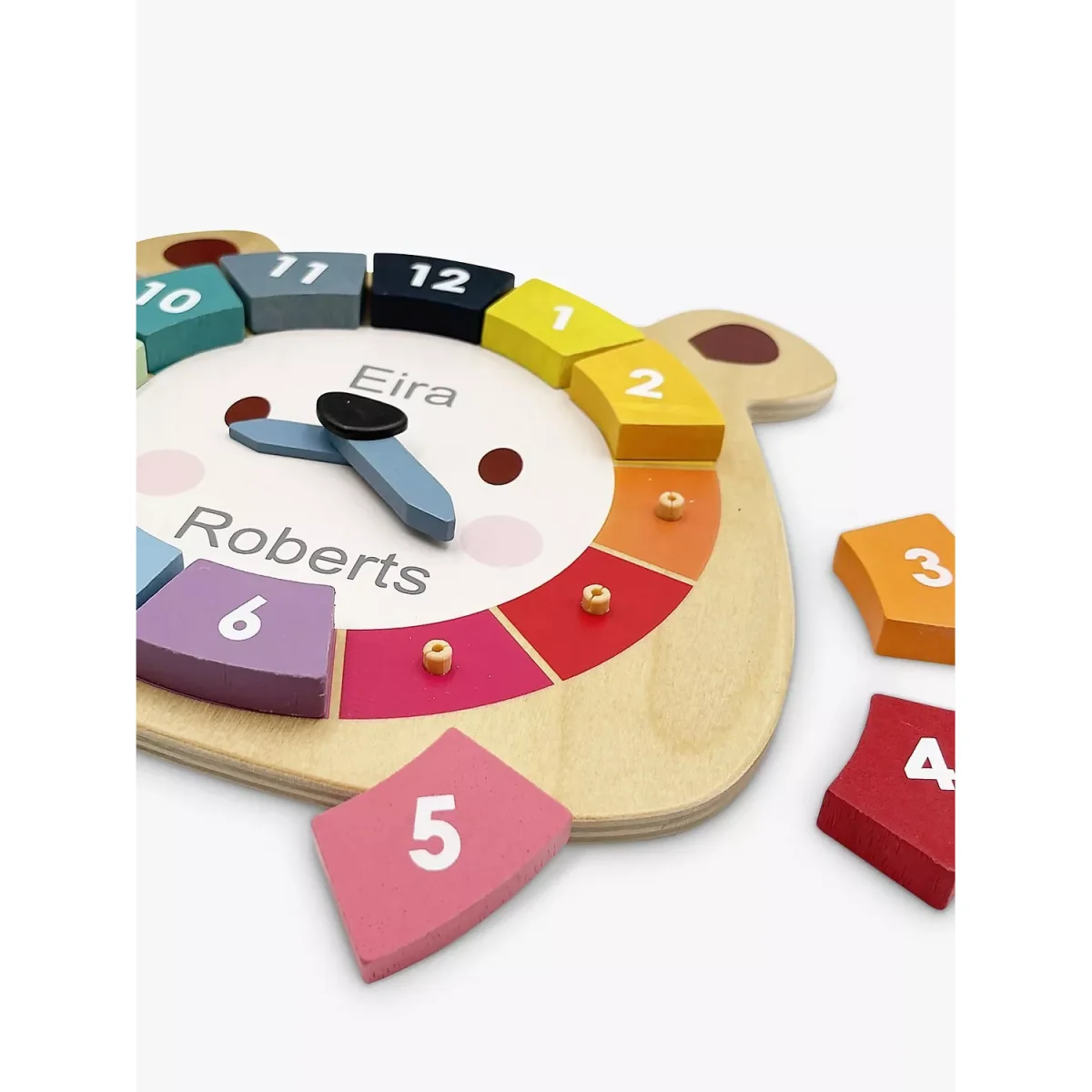 Babyblooms Personalised Wooden Bear Head Clock – image 3