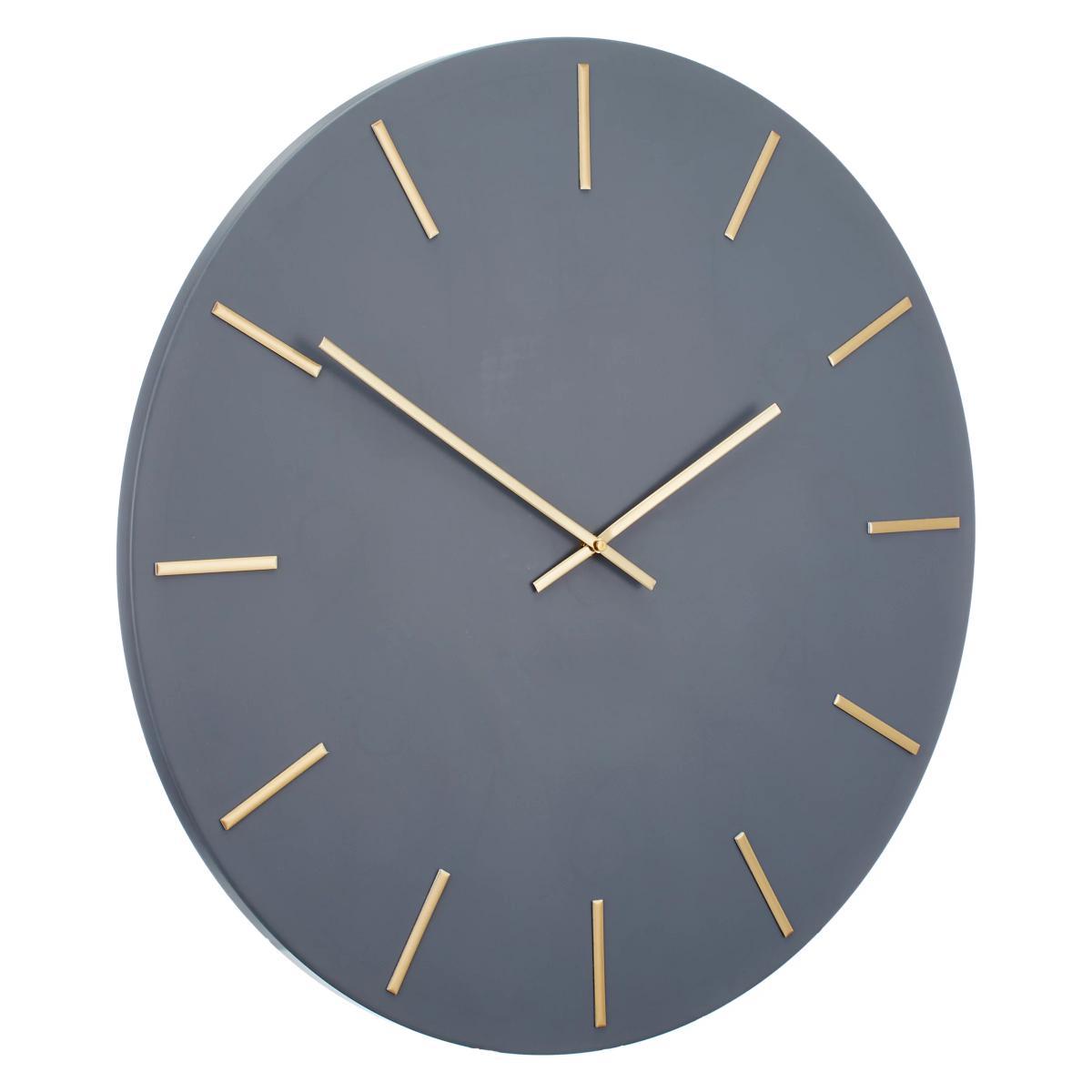 John Lewis & Partners Large Arne Wall Clock, 60cm, Brass/Grey – image 2