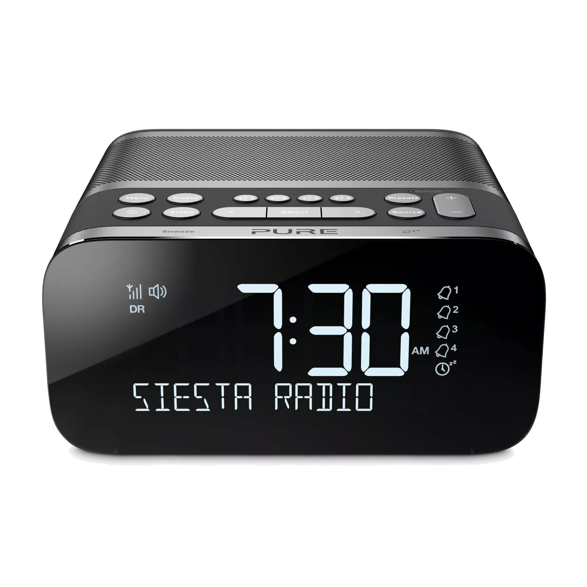 Pure Siesta S6 DAB/DAB+/FM Bluetooth Bedside Clock Radio – image 1
