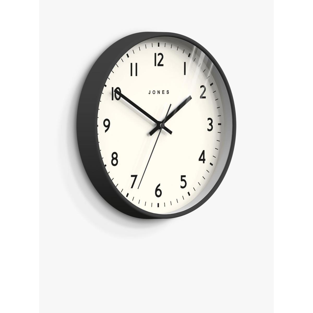 Jones Clocks Jam Analogue Wall Clock, 30cm, Blizzard Grey – image 2