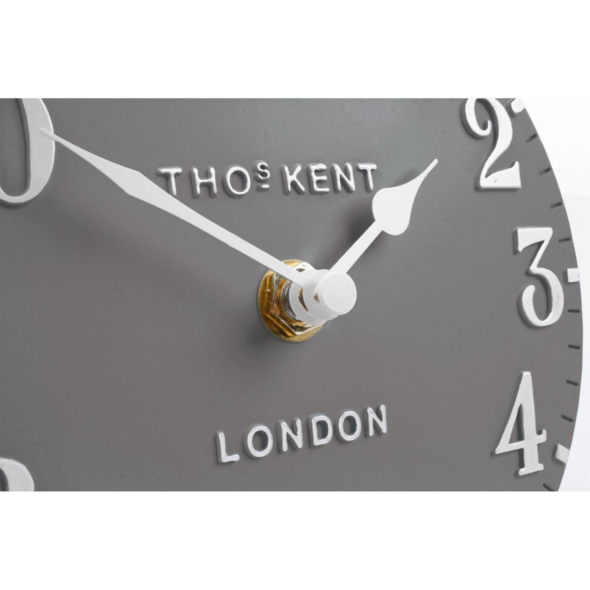 Thomas Kent Arabic Numeral Analogue Mantel Clock, 15cm, Dolphin Grey – image 3