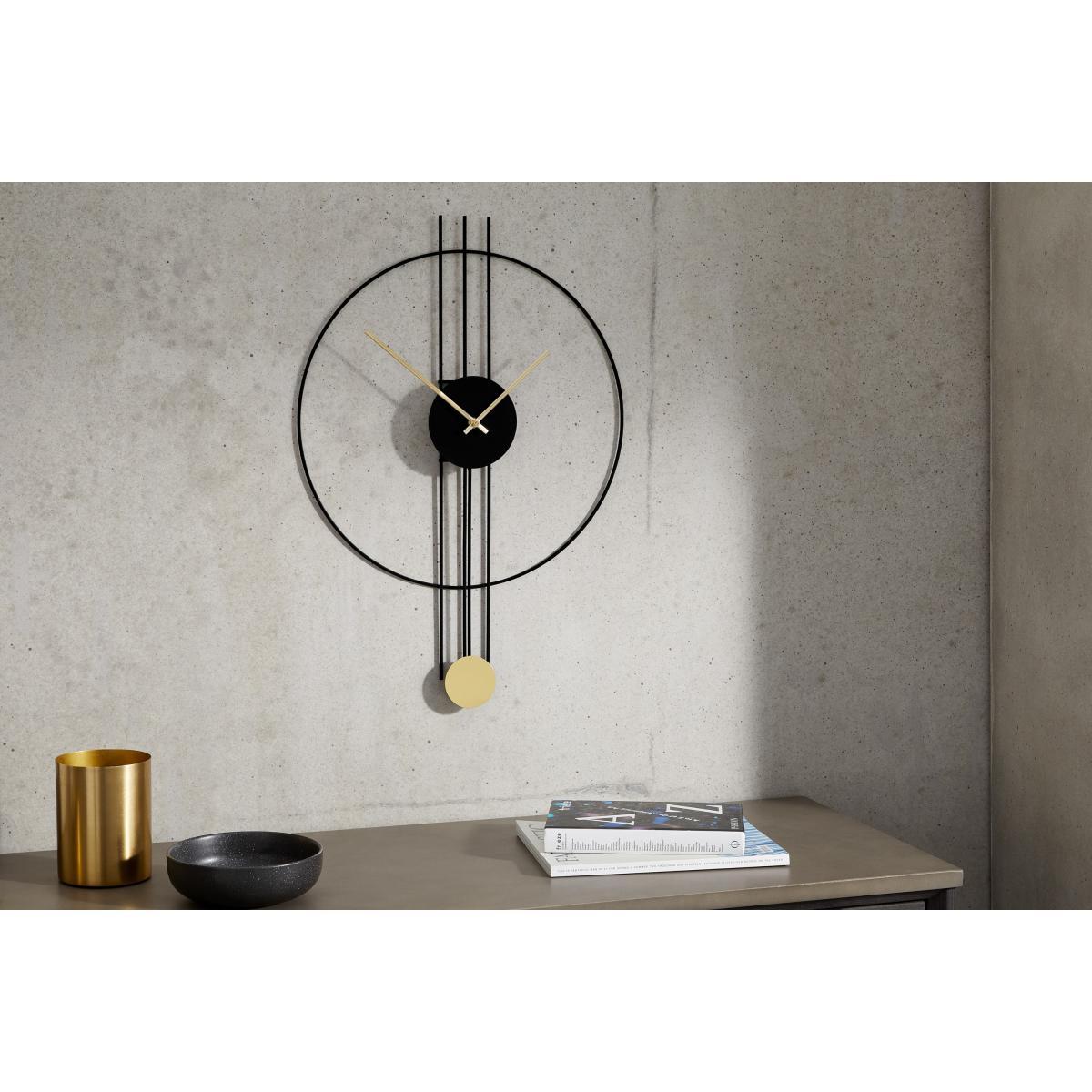 Rowell Pendulum Clock 45 x 60cm, Black & Brass – image 3