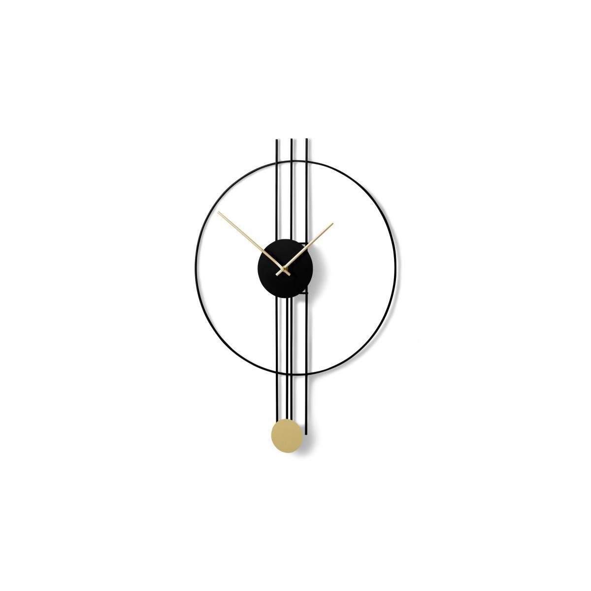 Rowell Pendulum Clock 45 x 60cm, Black & Brass – image 5