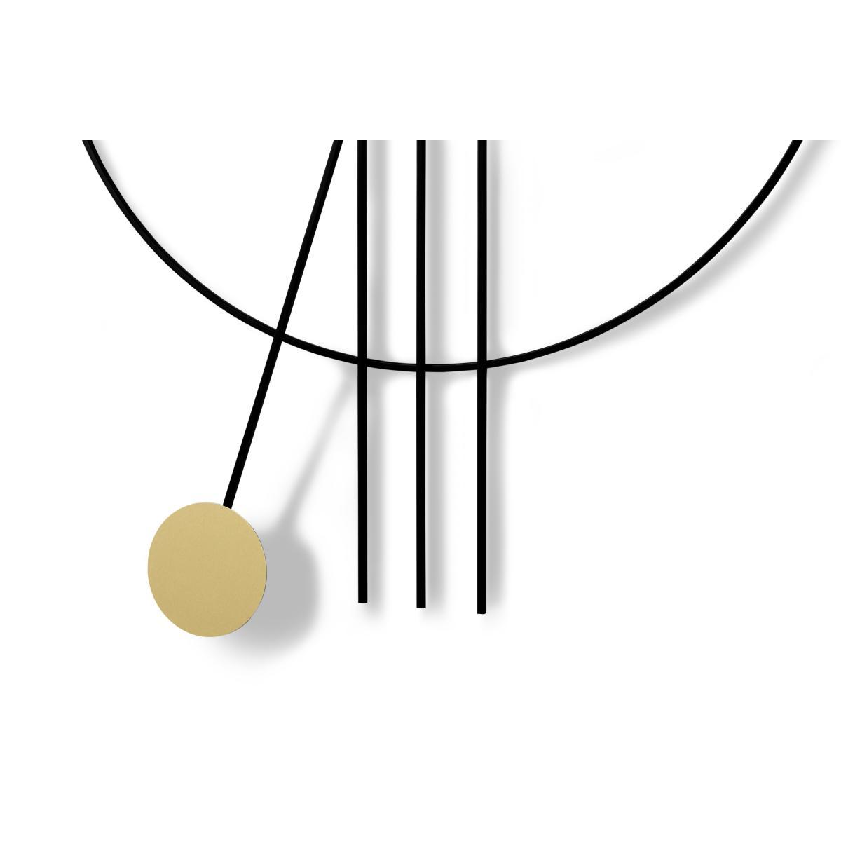 Rowell Pendulum Clock 45 x 60cm, Black & Brass – image 6