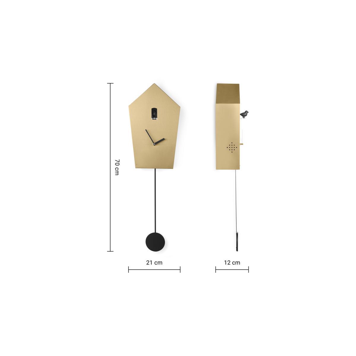 Aza Metallic Cuckoo Clock, Brass – image 7