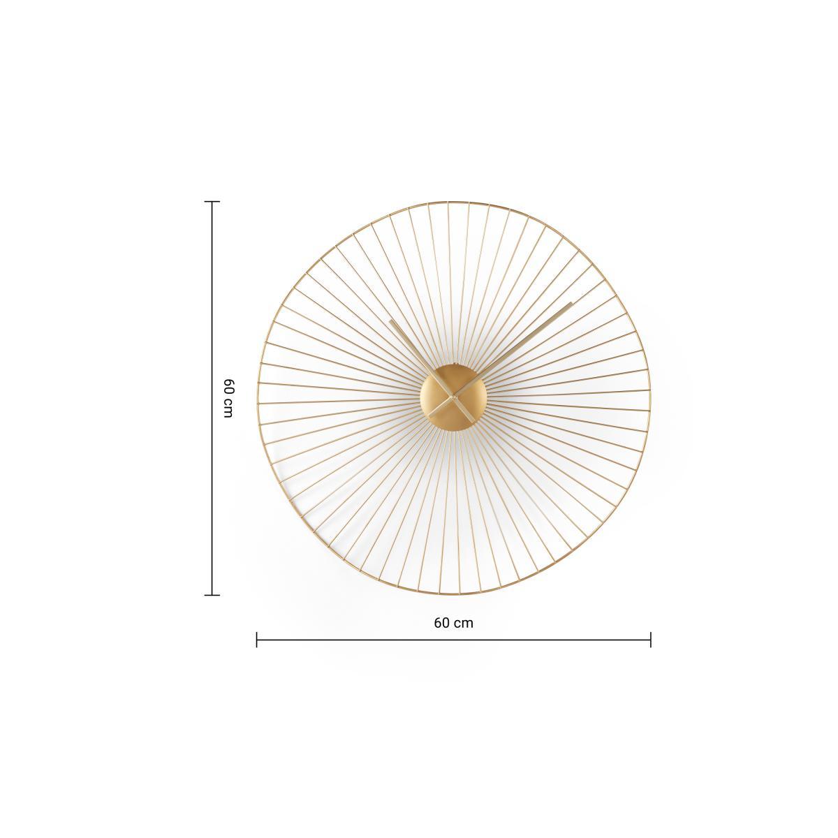 Macon Large Decorative Wire Clock 60cm, Brushed Brass – image 7
