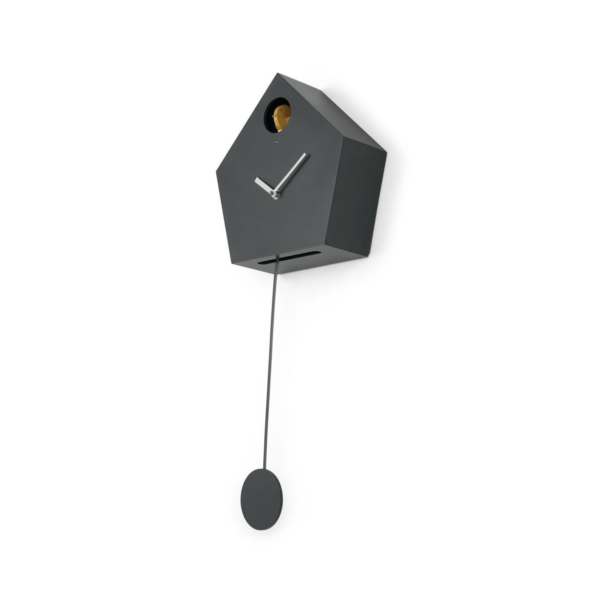Lark Cuckoo & Pendulum Wall Clock, Charcoal Grey – image 2